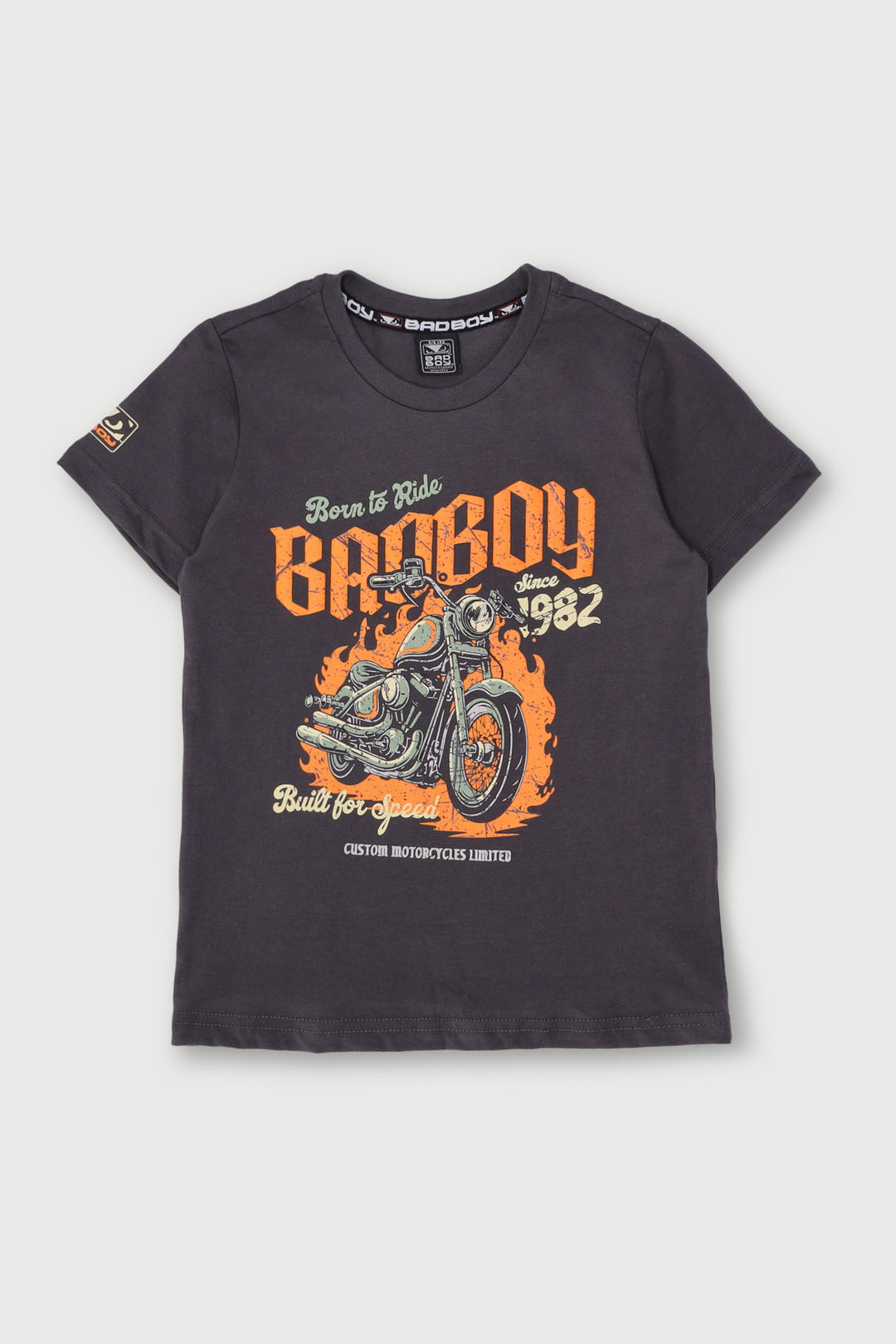 Pre-Boys Motorbike Tee - Grey