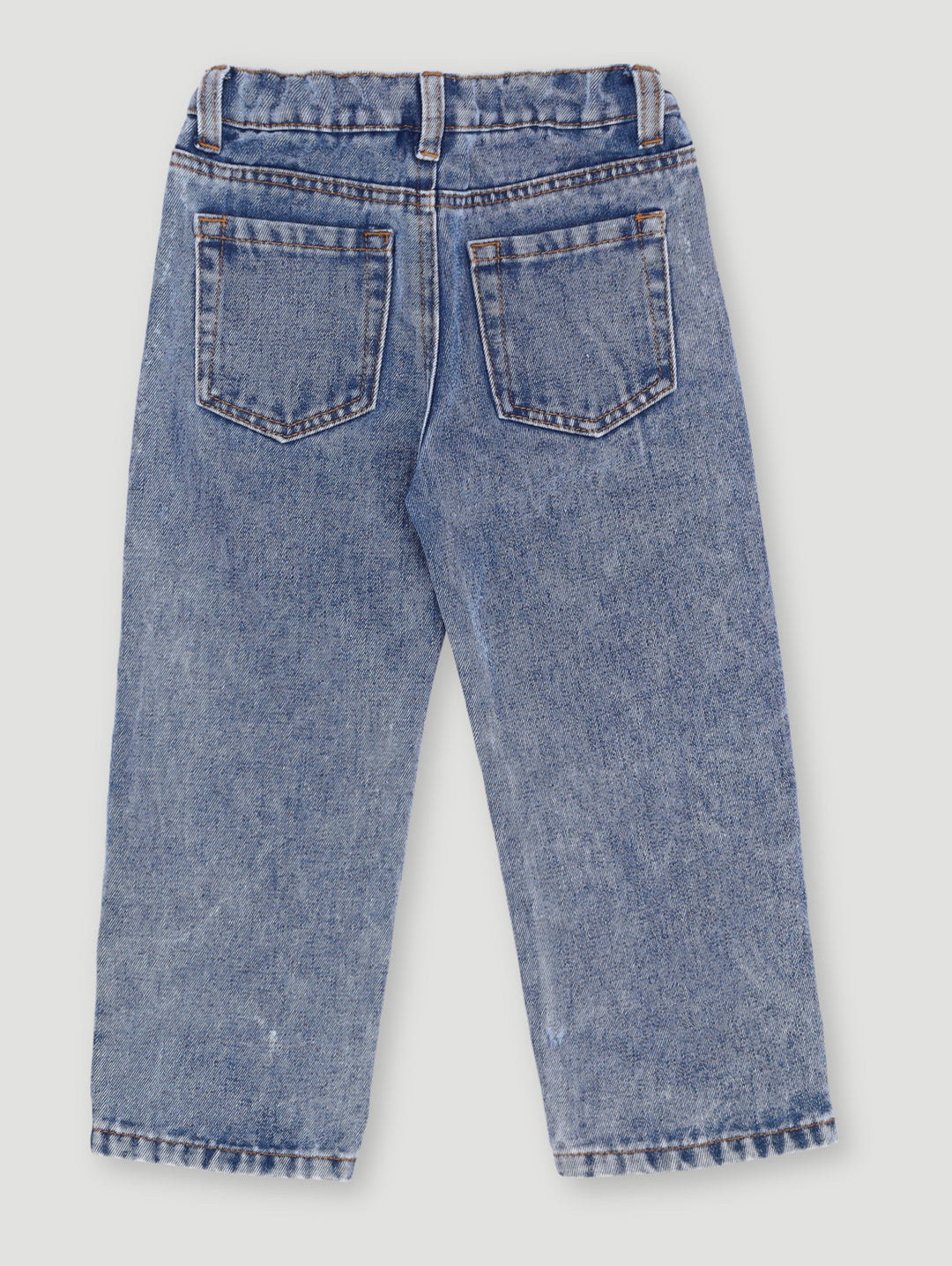 Pre- Boys Relaxed Straight Leg Rip Denim - Dark Blue