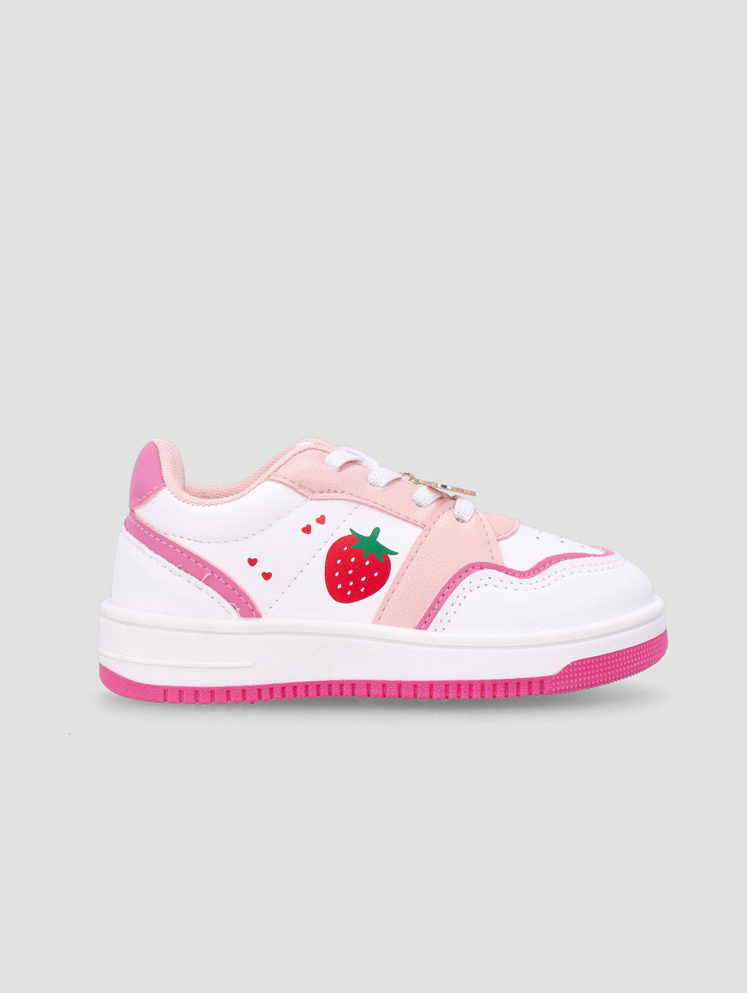Pre-Girls Berry Court Sneaker - White/Pink