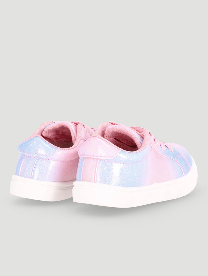 Pre-Girls Rainbow Glitter Sneaker - Pink
