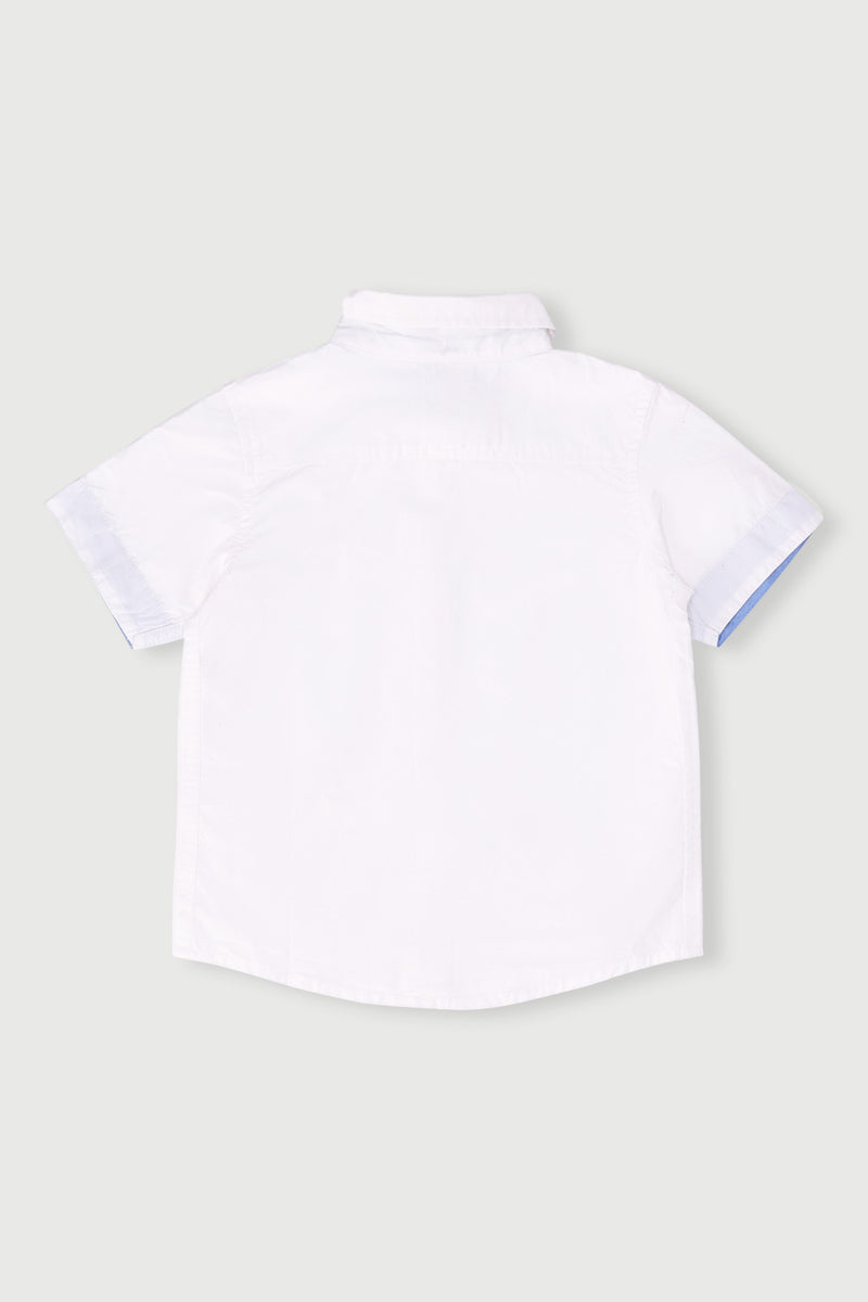 Pre-Boys Bow Tie Shirt - White