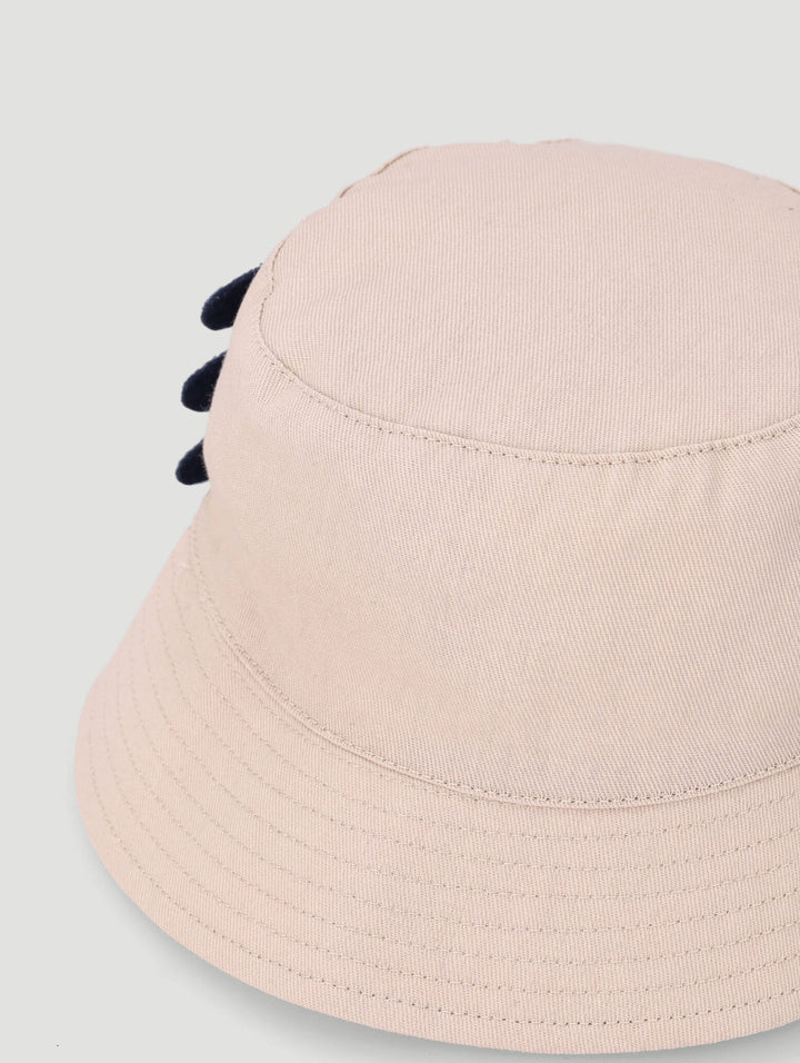 Baby Boys Embroidered Dino Twill Bucket Hat - Stone