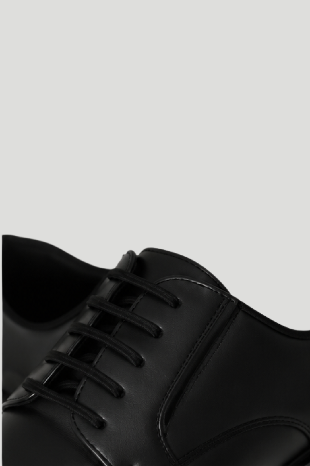 Eezy Fit Toe Cap Derby Shoe - Black