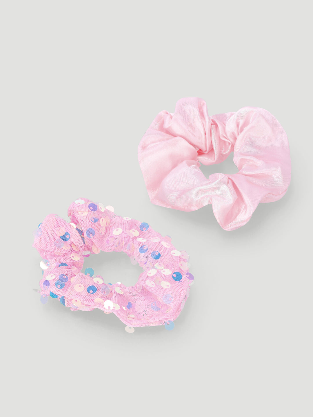 Pre-Girls 2 Pack Star Sequin Scrunchies - Pink