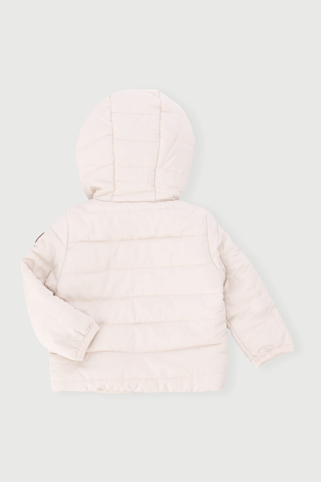 Baby Boys Bear Puffer Jacket - Light Stone