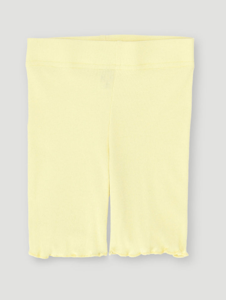 Pre-Girls Plain Cycle Rib Short - Lemon