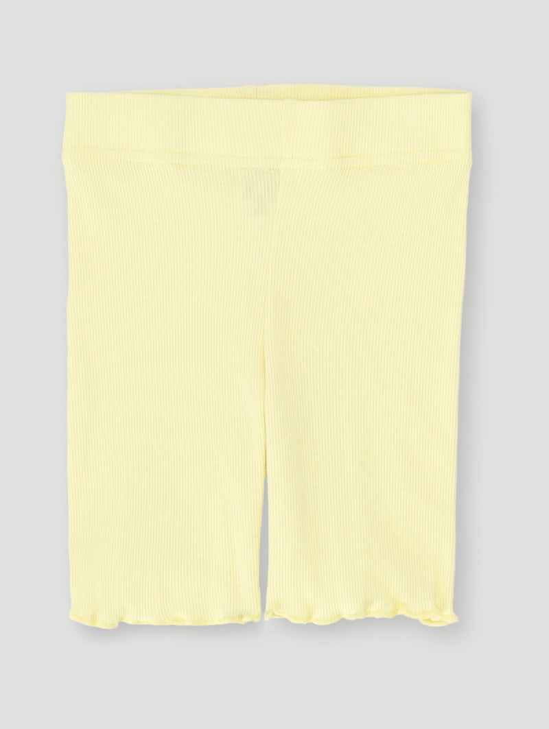 Pre-Girls Plain Cycle Rib Short - Lemon