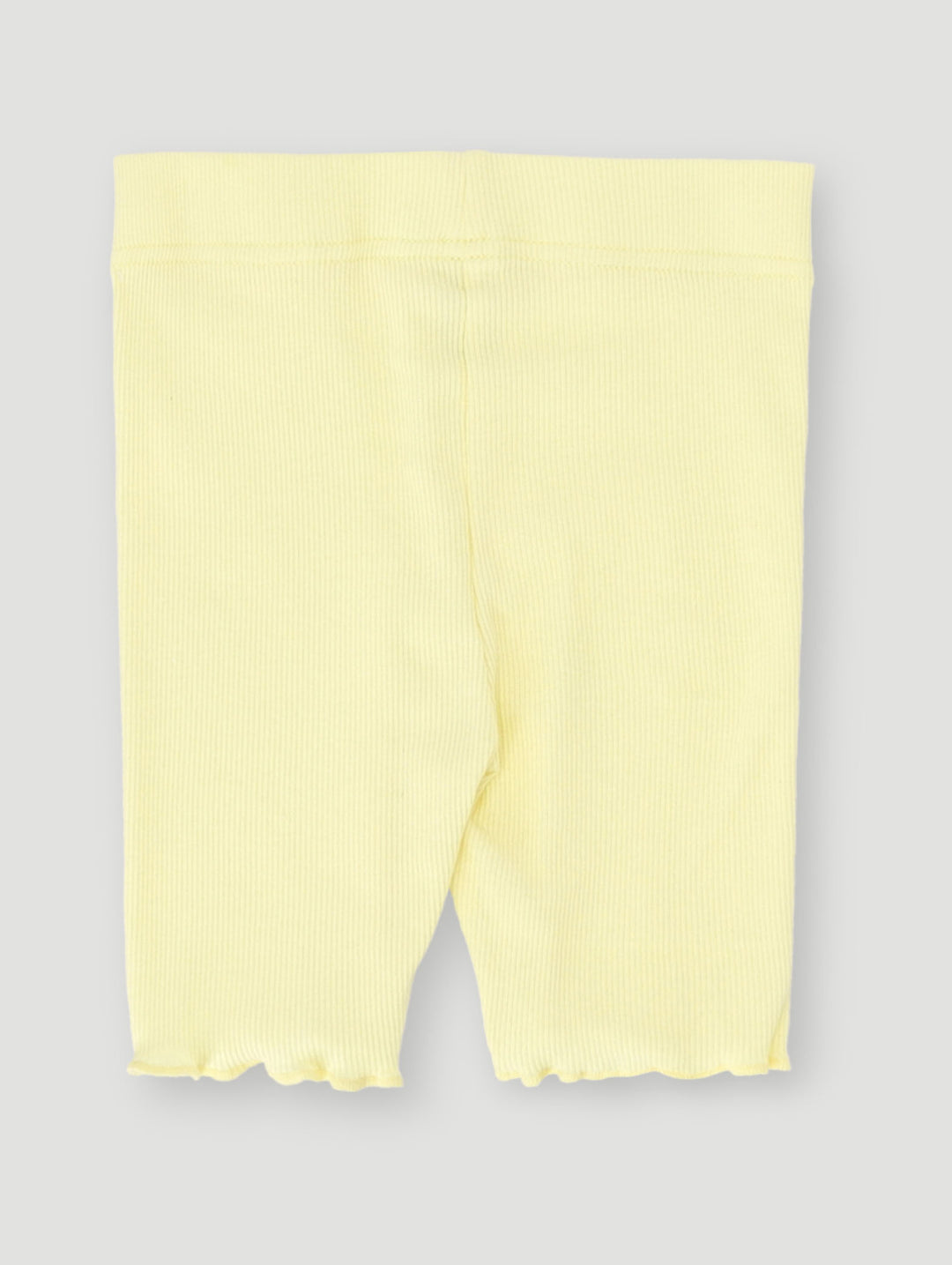 Pre-Girls Plain Cycle Rib Short - Lemon