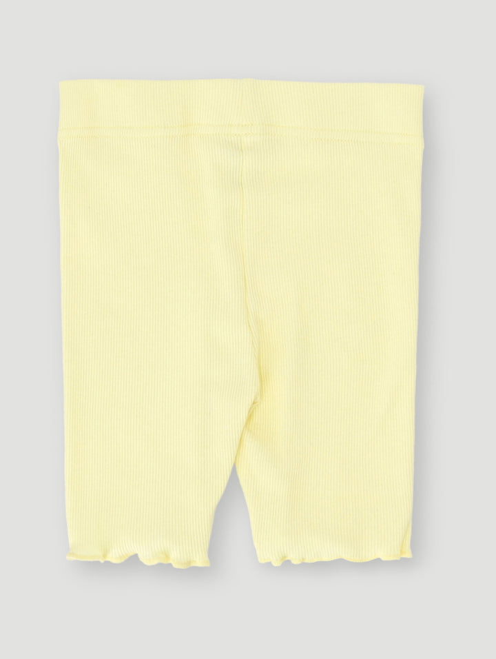 Pre-Girls Plain Cycle Rib Short - Lemon
