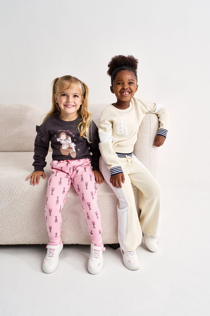 Pre-Girls Ballet Shoes Print Jogger - Pink