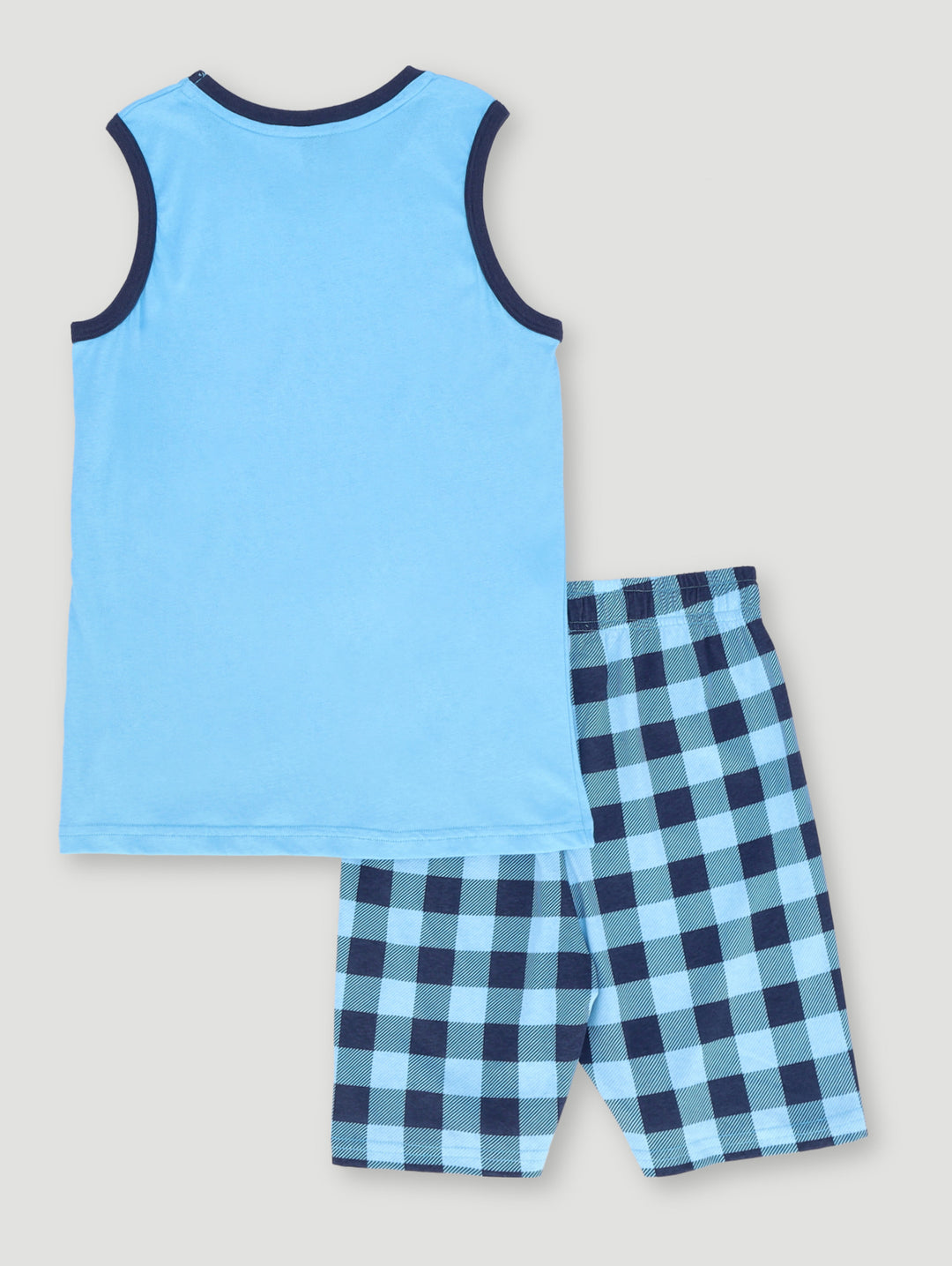 Boys Vintage Motorbike Sleeveless Sleep Set - Turquoise