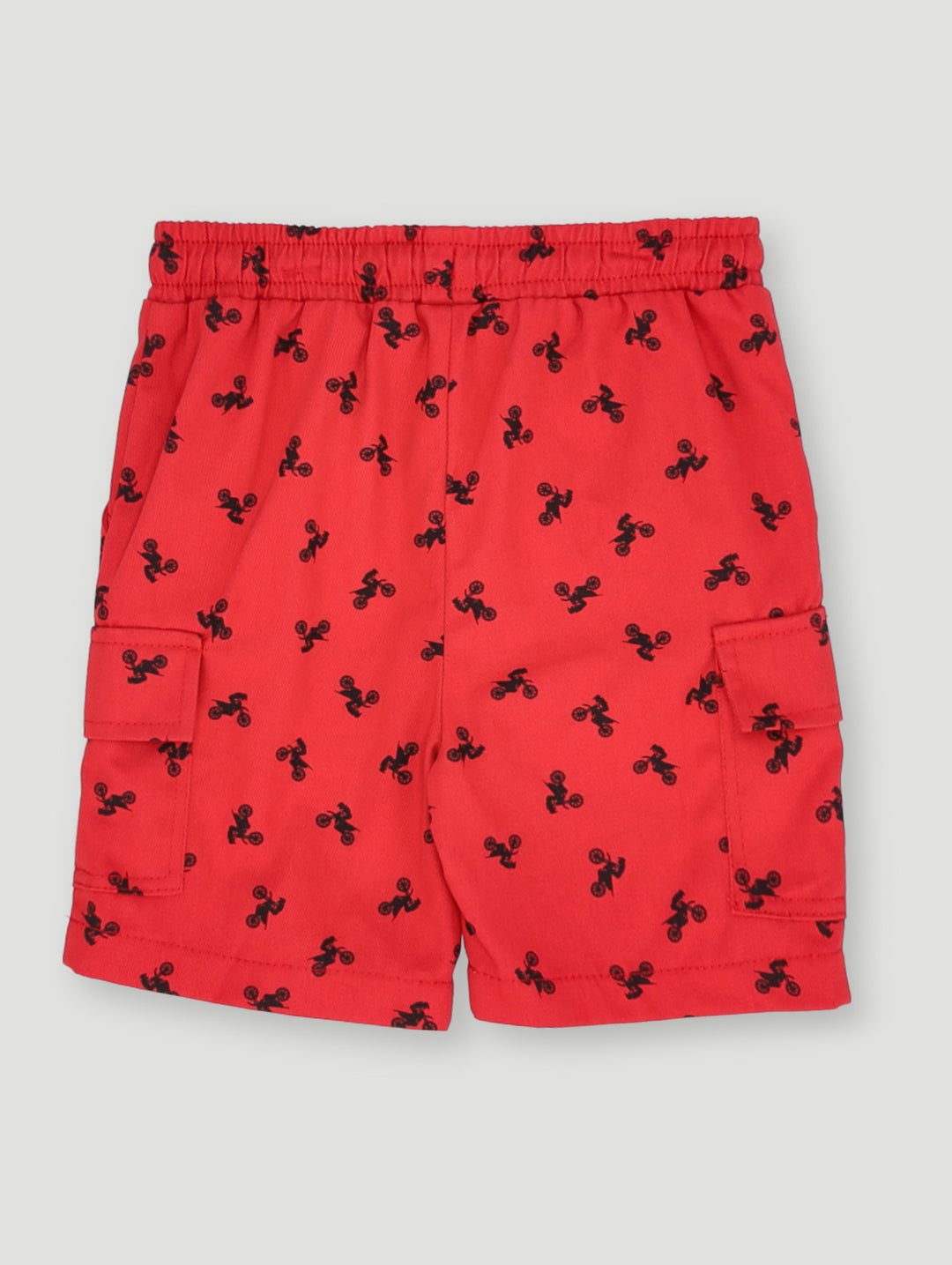 Pre- Boys All Over Pront Bike Cargo Shorts - Red