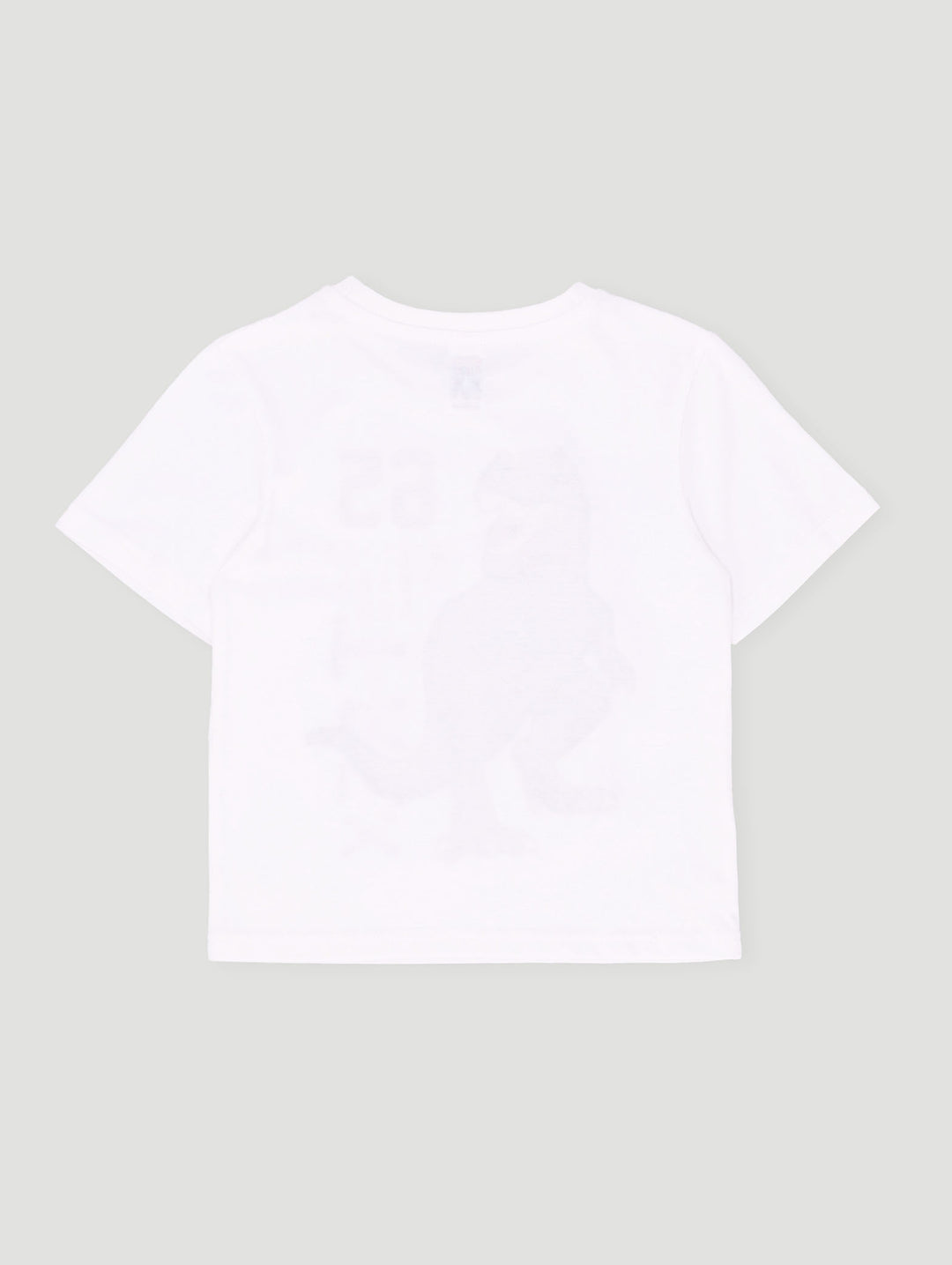 Pre-Boys Puffed Dino Tee - White