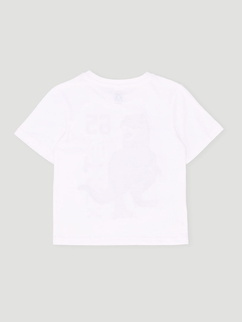 Pre-Boys Puffed Dino Tee - White
