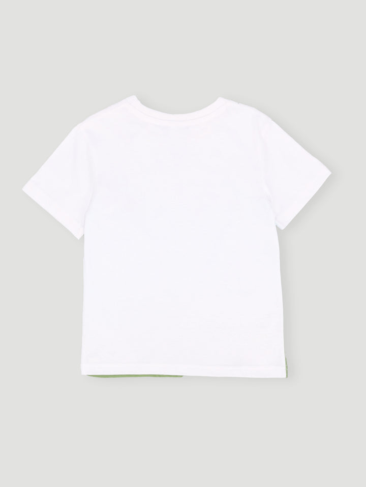 Pre- Boys Sort Sleeve Ombre Fashion Cactus Tee - Green/Blue