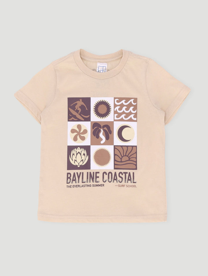 Pre-Boys Palm Tee - Stone