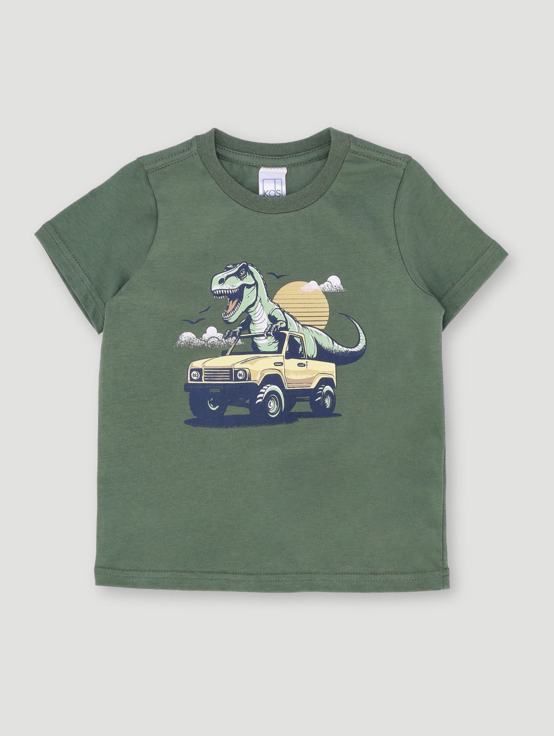 Pre-Boys Dino Tee - Olive
