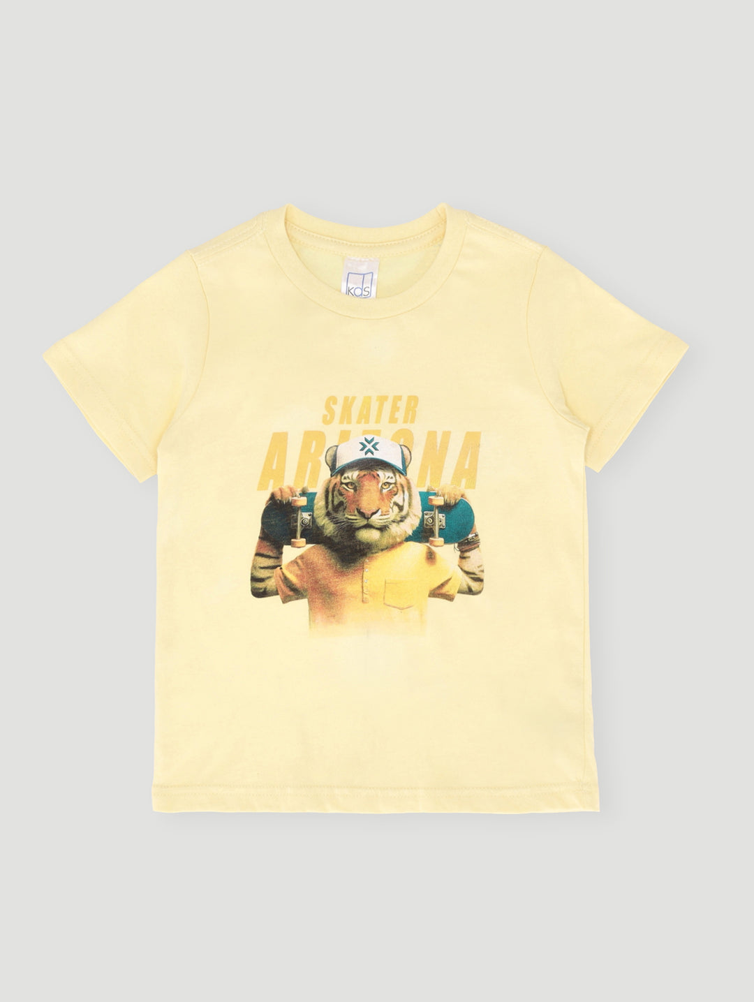Pre- Boys Short Sleeve Tiger Tee - Yellow