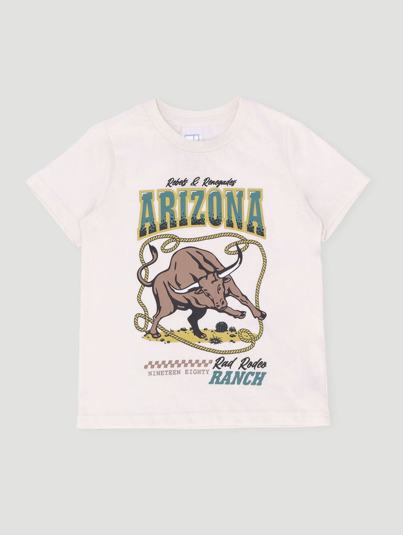 Pre-Boys Bull Rodeo Skate Tee - Cream