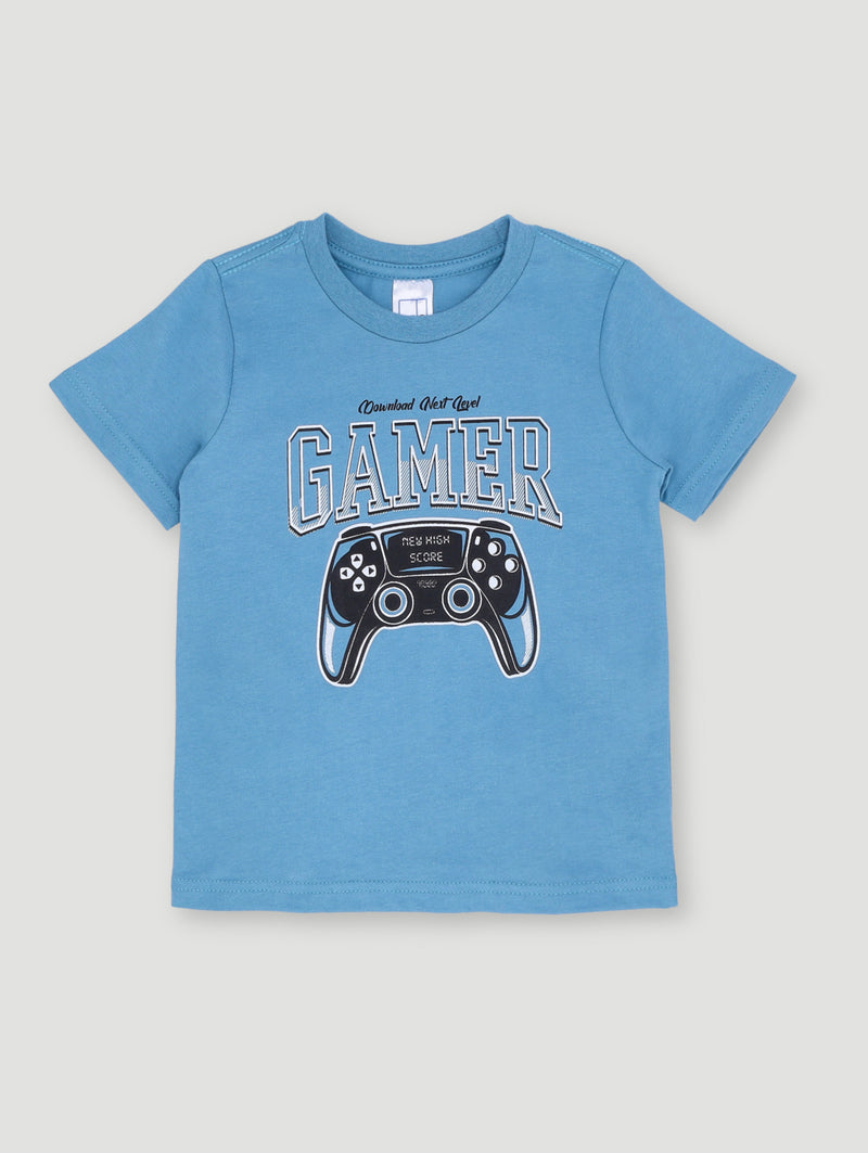 Pre- Boys Short Sleeve Gaming Tee - Blue