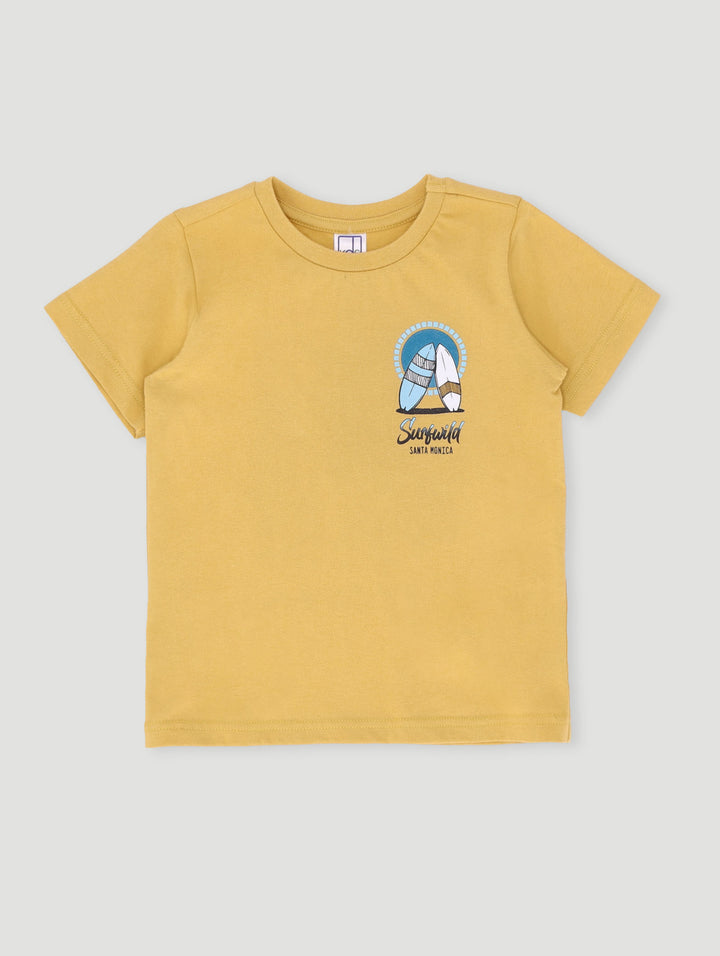 Pre-Boys Skull Surf Buggie Tee - Yellow