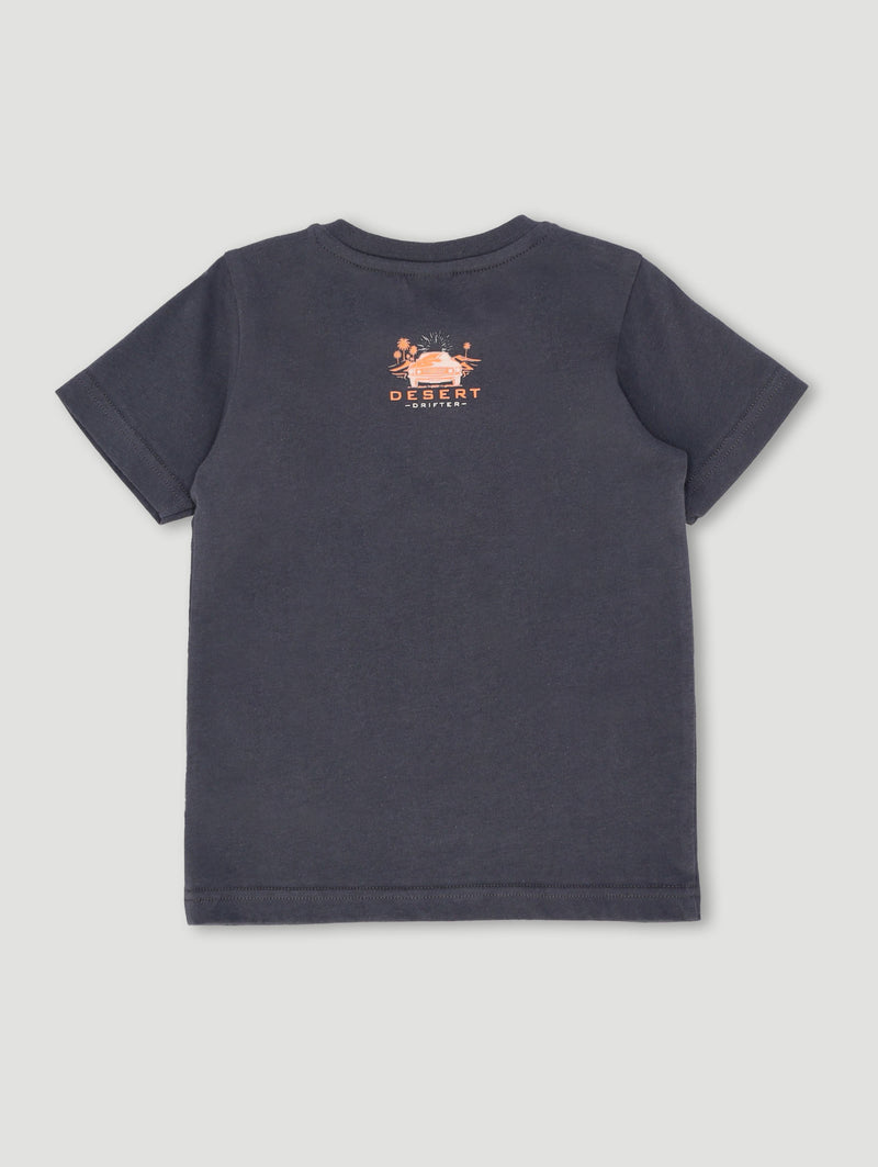 Pre-Boys Palm Car Tee - Grey