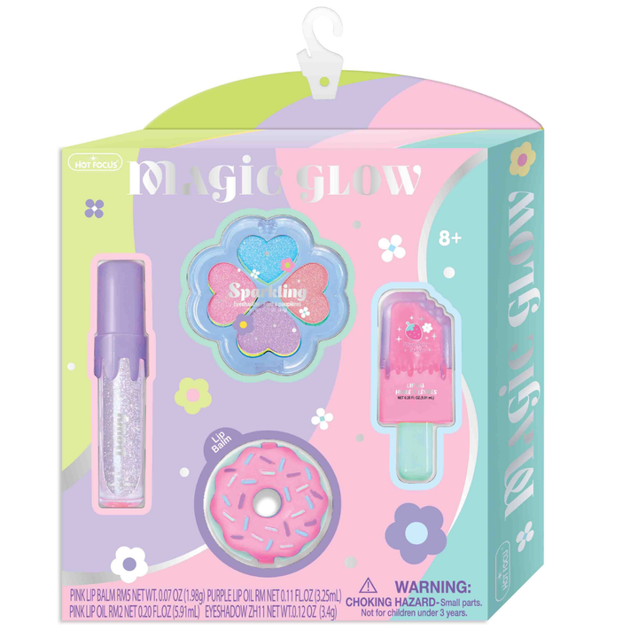 GlowMode Magic Glow Tween Cosmetic Set – Incl Eyeshadow, Lip Oils & Lip Balm