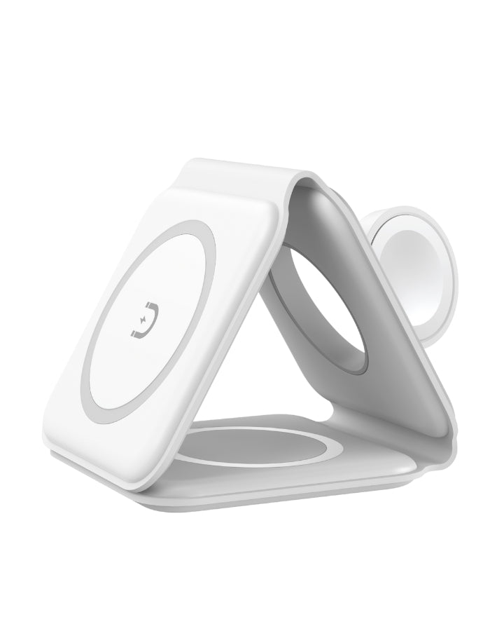 Moov 3 in 1 Foldable Wireless Charger - White