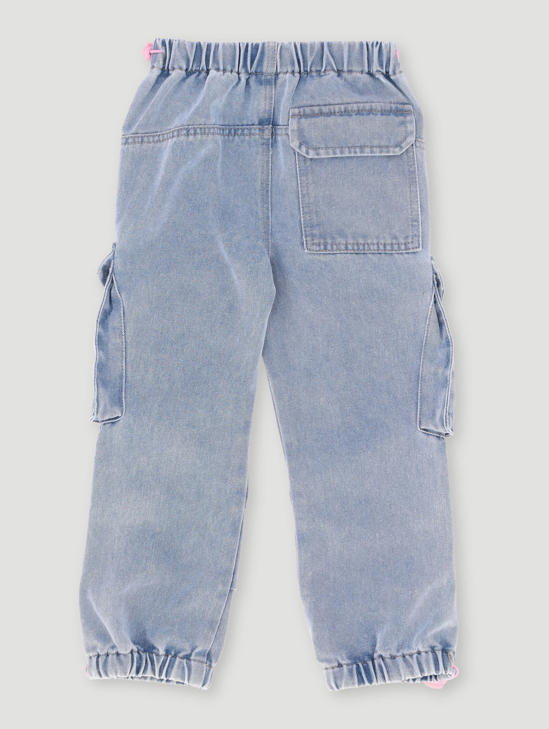 Pre-Girls Parachute Cargo Denim - Mid Blue