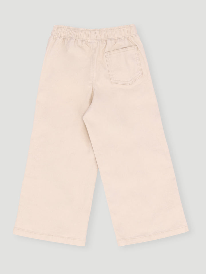 Pre- Girls Twill Stripe Cargo Pants  - Stone