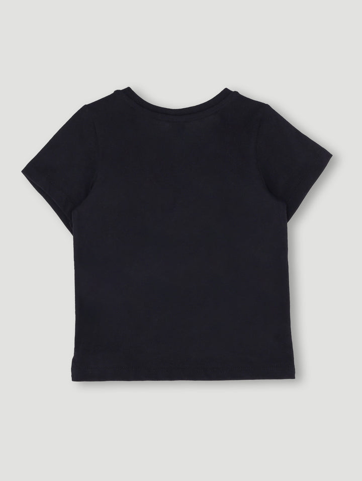 Pre- Boys Short Sleeve Teddy Christmas Tee - Black