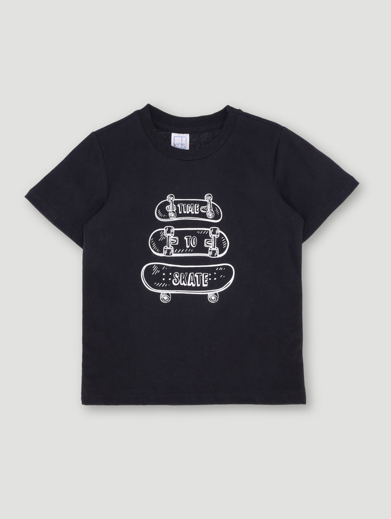 Pre- Boys Skate Tee - Black