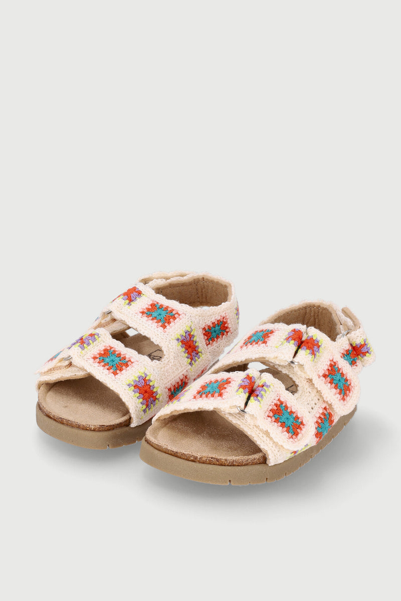 Pre-Girls Crotchet Sandal - Cream