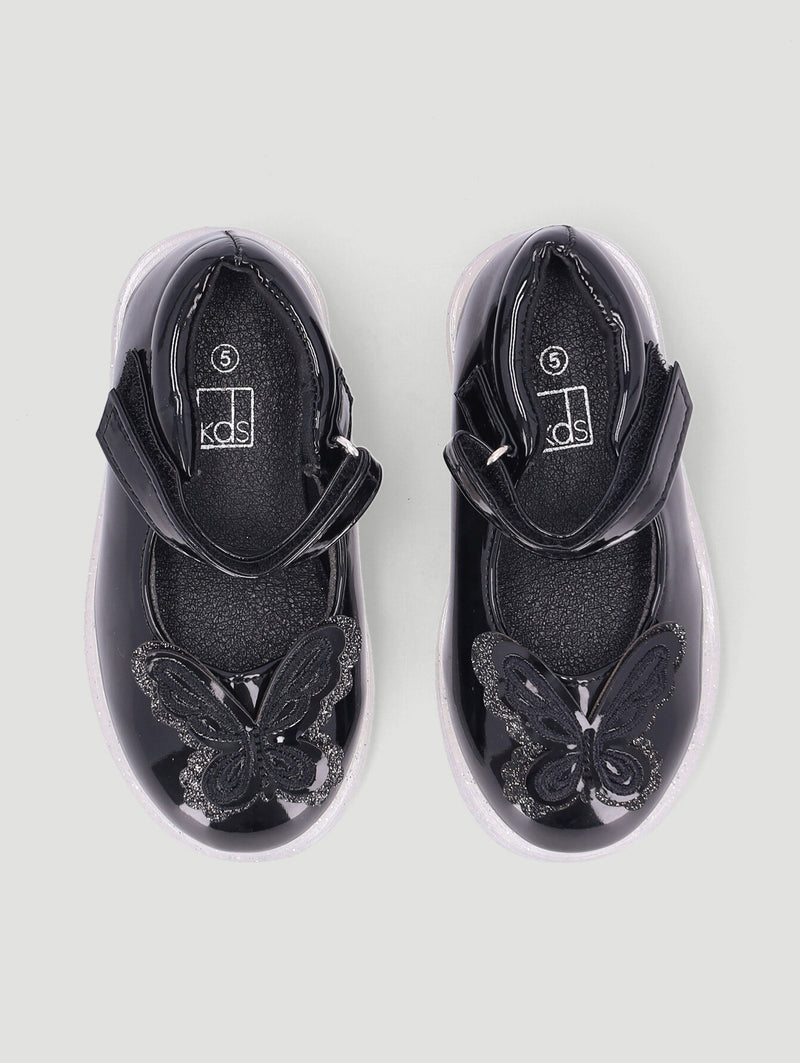 Pre-Girls Butterfly Shoe - Black