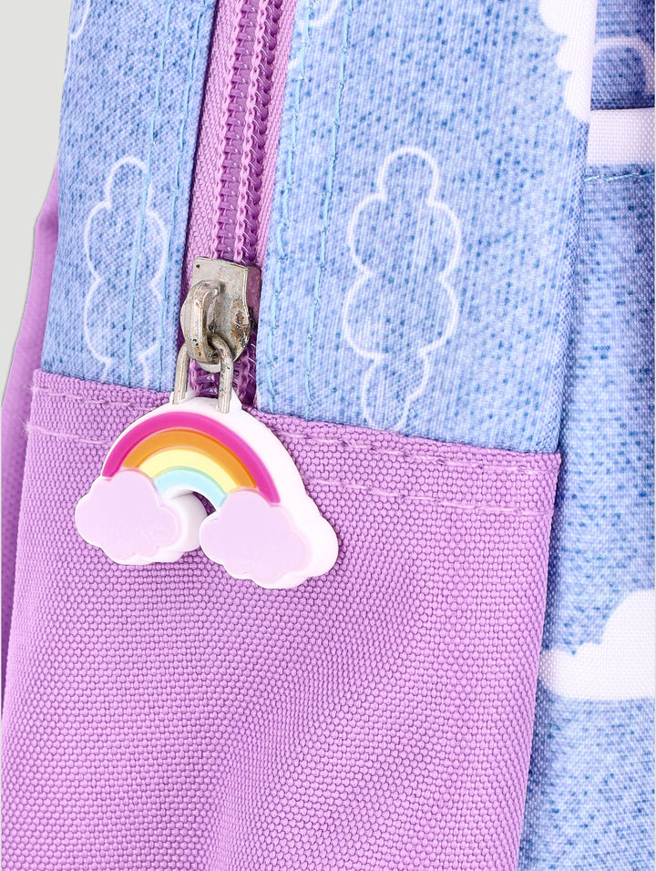 Pre-Girls Stars & Clouds Applique Backpack - Denim
