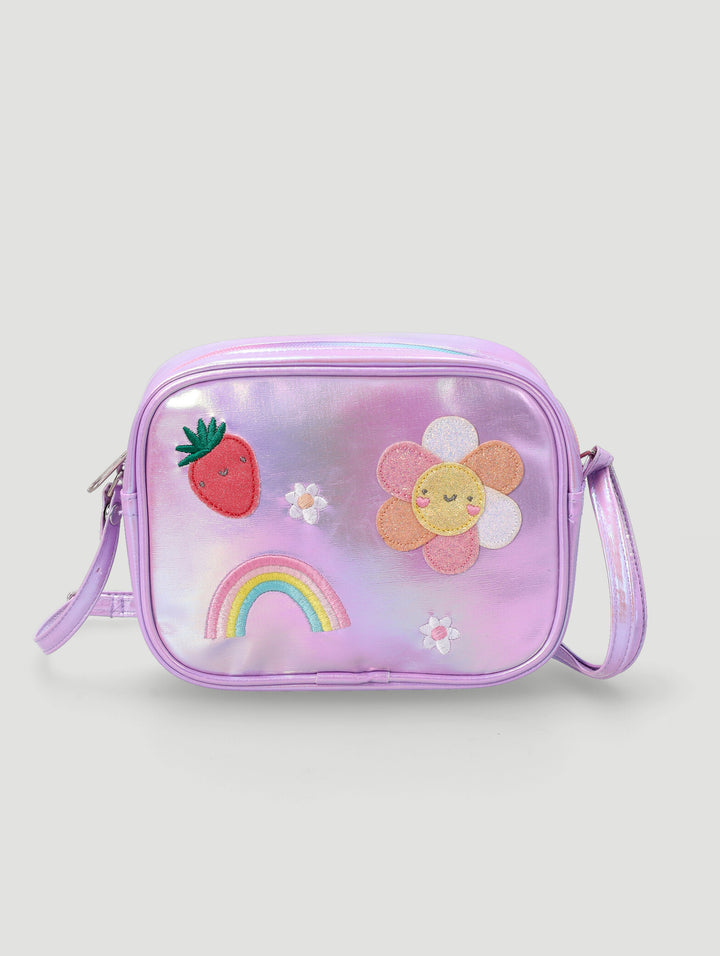 Pre-Girls Rainbow Sling Bag - Lilac