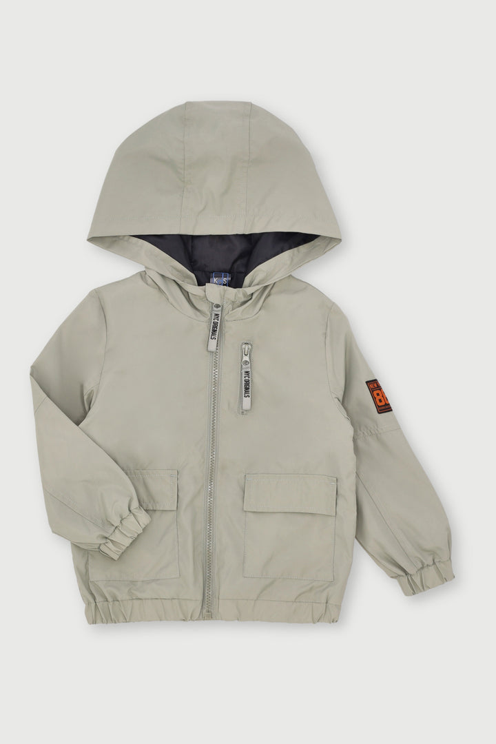 Pre- Boys Patch Pocket Windbreaker - Green