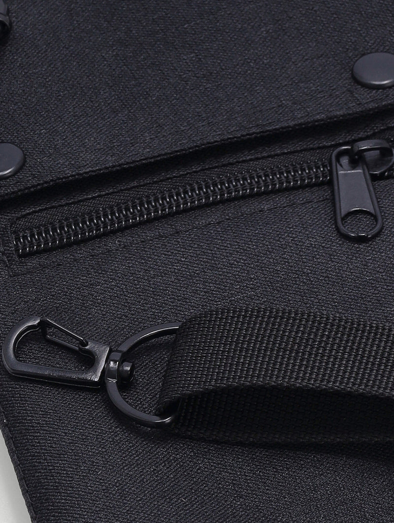 Boys Flat Pouch Sling Bag - Charcoal