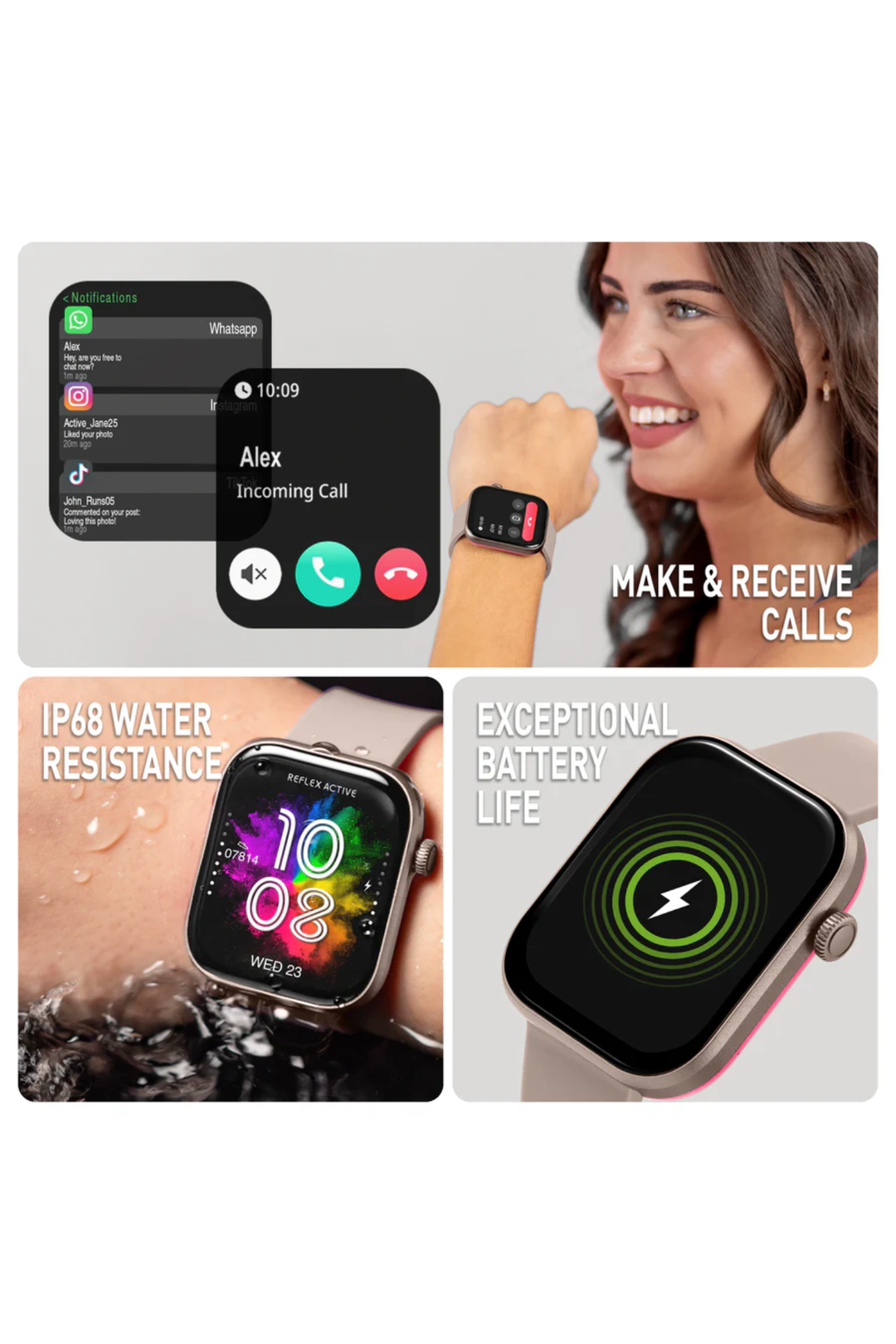 Spectra 300 S LITE AMOLED Smart Aluminium Calling Watch (Series 40)