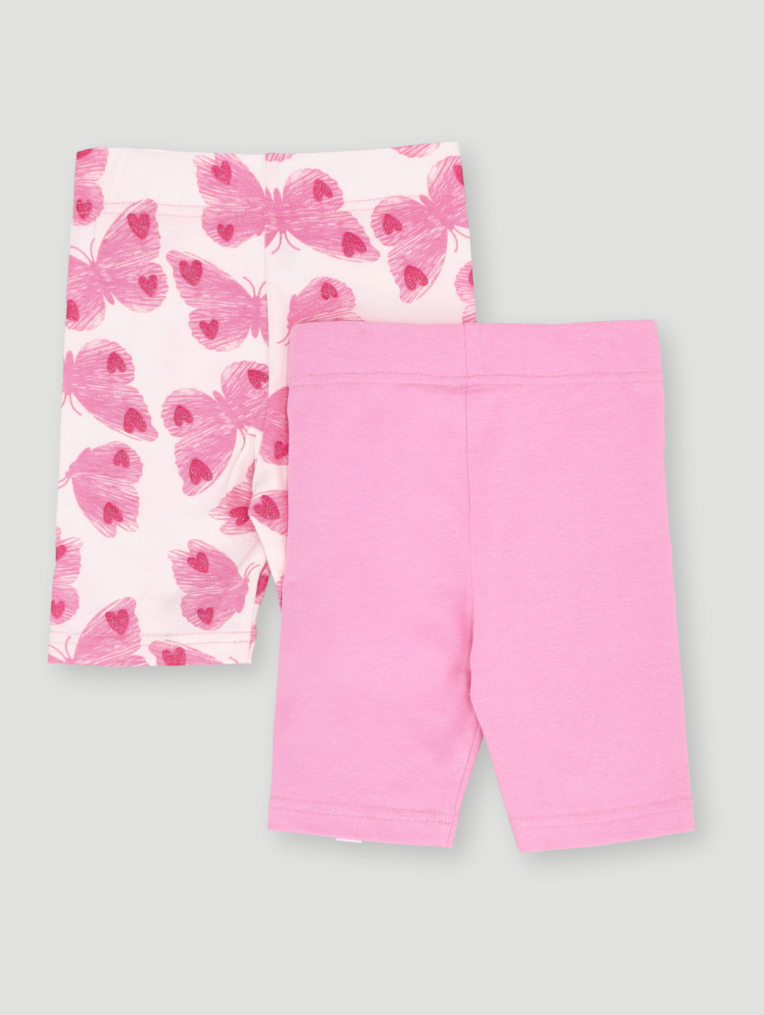 Pre- Girls 2 Pack Butterfly Soda Pop Cycle Short - Pink