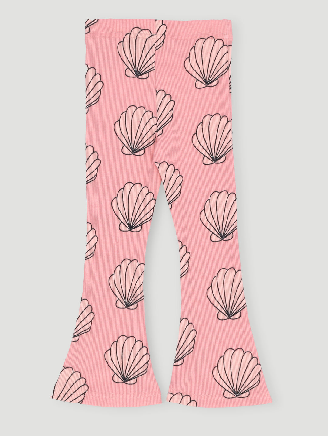 Pre- Girls Aop Shell Rib Flare Leg - Coral