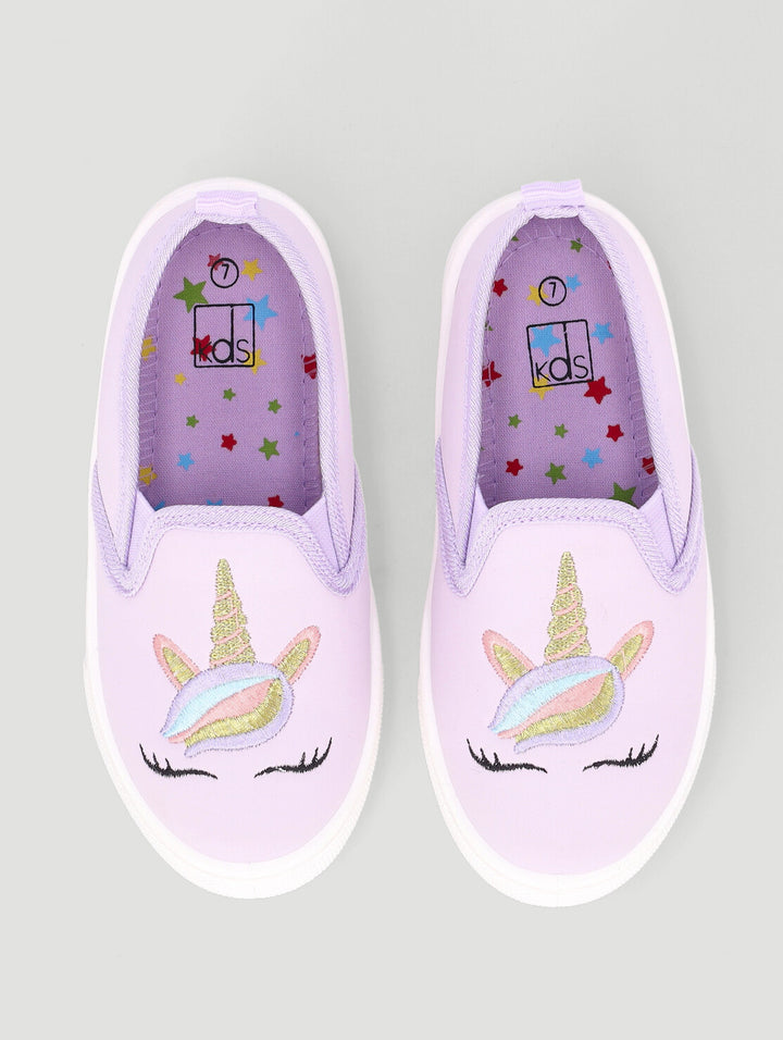 Pre-Girls Unicorn Slip On Sneaker - Lilac