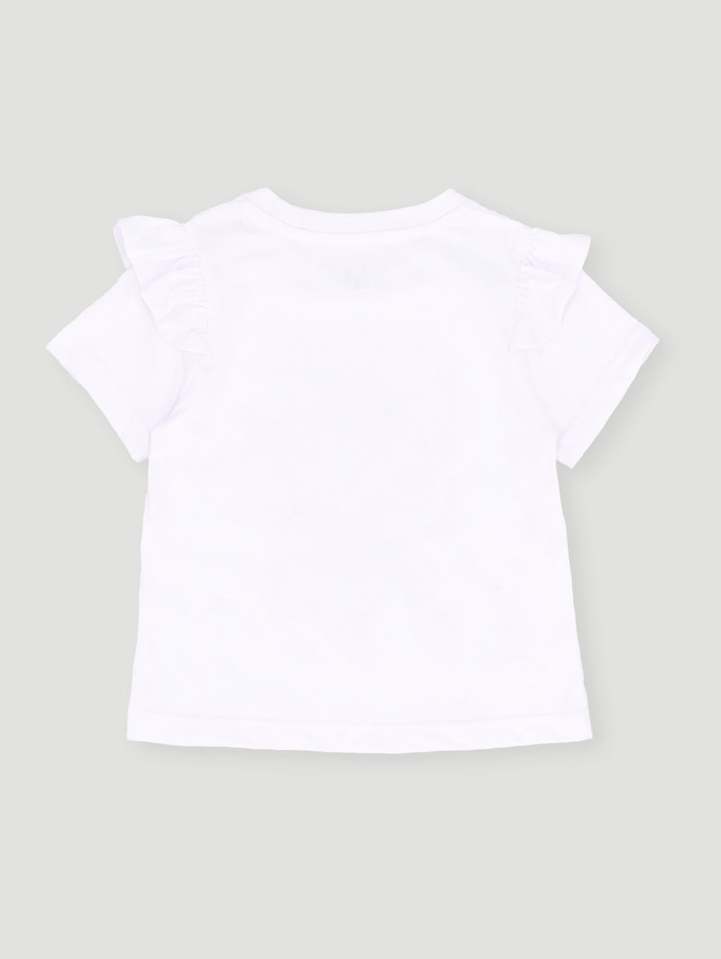 Pre- Girls Flower Girl Tee - Off White