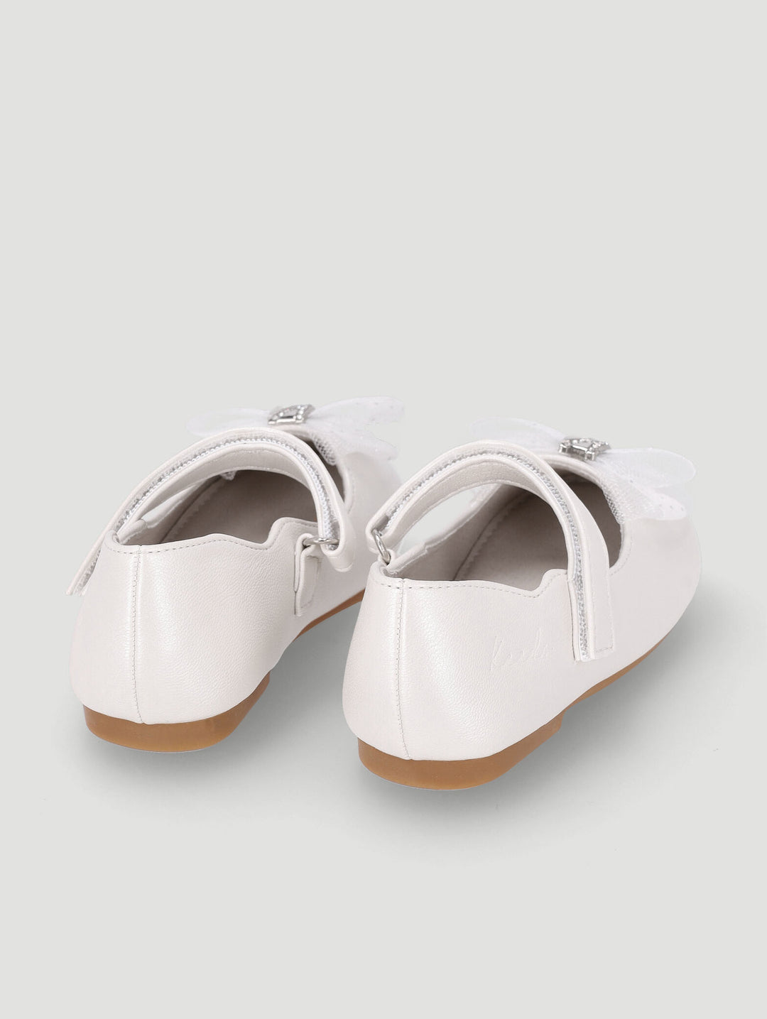 Pre-Girls Keedo Girls Shimmer Bow Pump - Cream