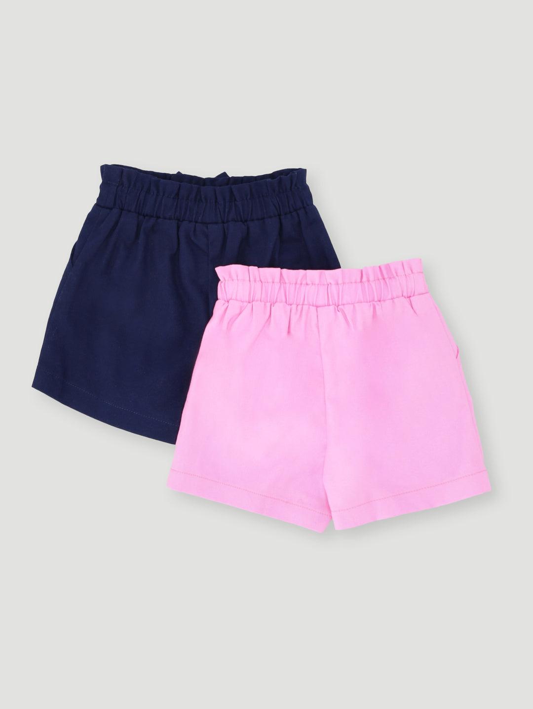 Baby Girls 2 Pack Twill Short - Navy Multi
