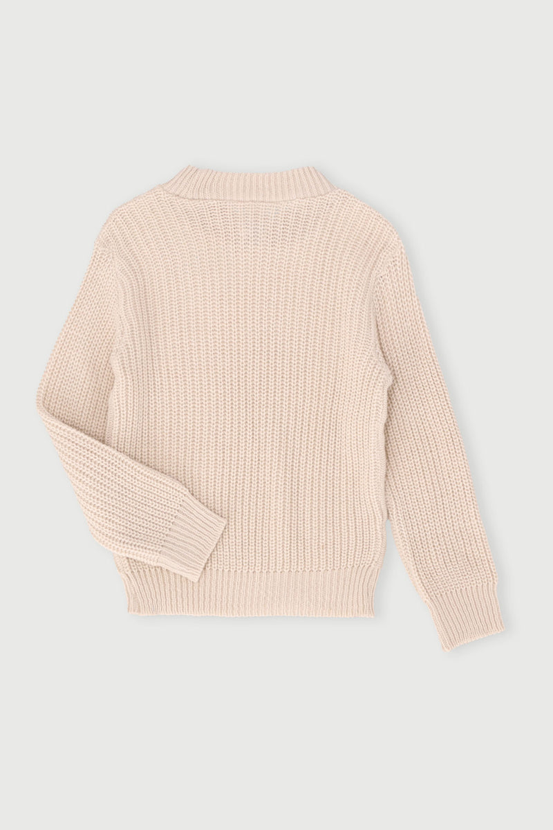 Pre-Boys Cable Knit Pullover - Stone