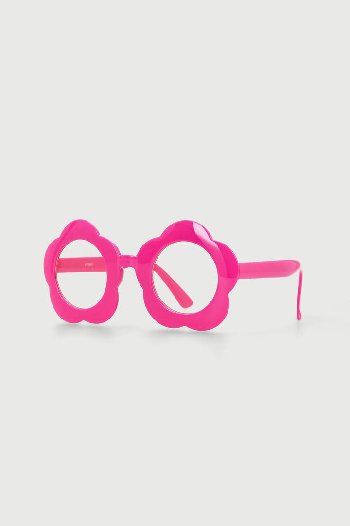 Girls Floral Frame Sunnies - Bright Pink