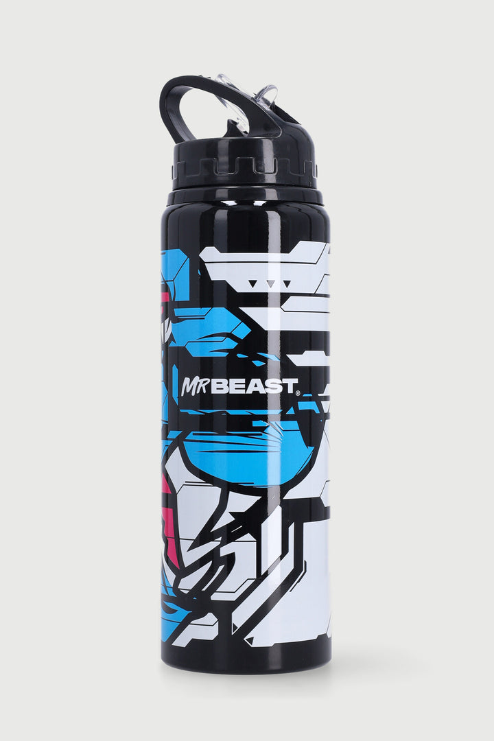 Pre-Boys Mr Beast Aliminium Bottle - Blue