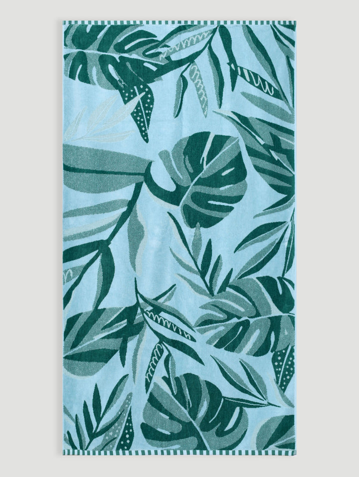 Beach Towel Leafy - Green