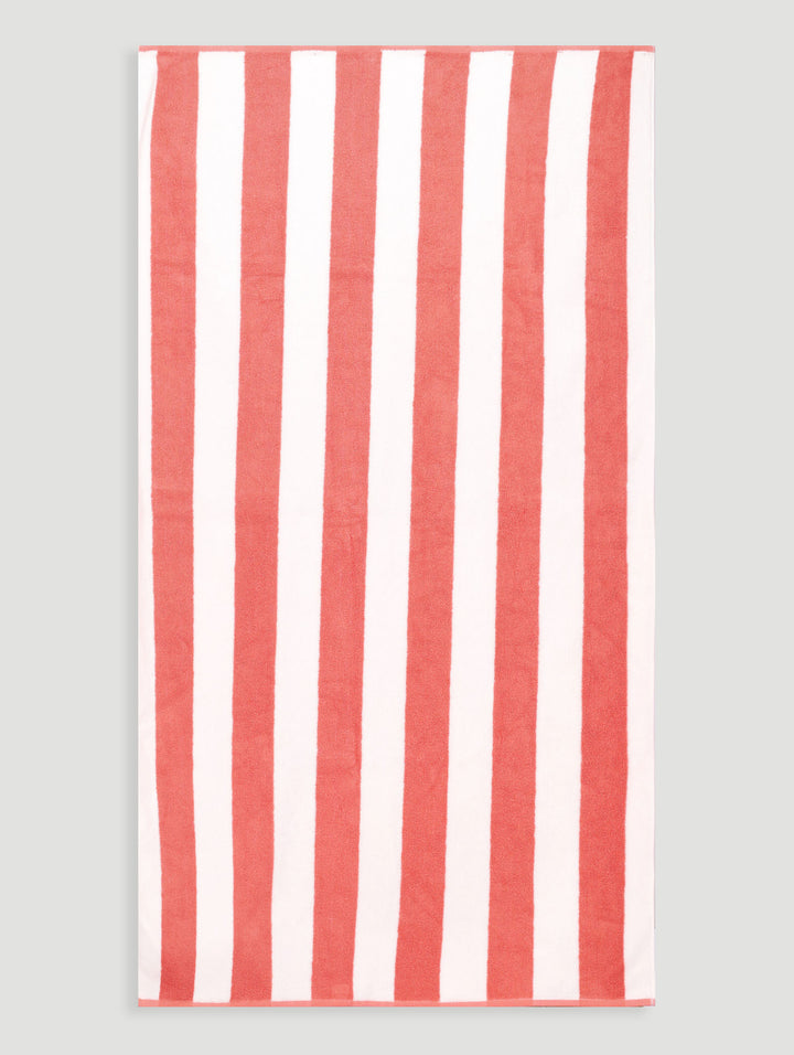 Beach Towel Christy Stripe - Coral